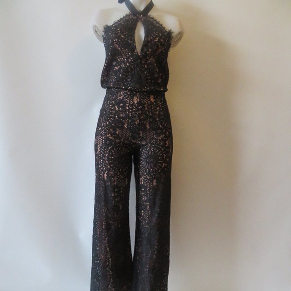 lace halter jumpsuit